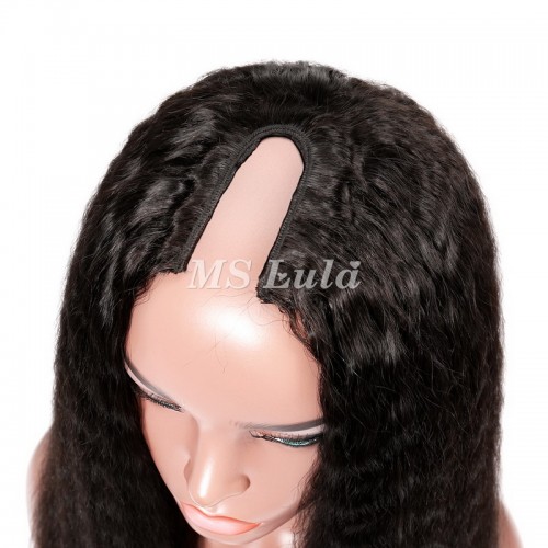 Virgin Human Hair Kinky Straight U Part Wigs | Human Hair Wig | Lace Front